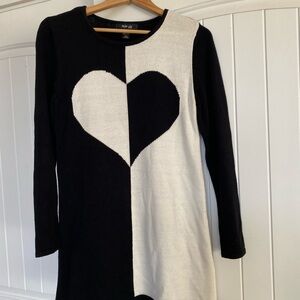 Style & Co. Black and Cream Knit Top